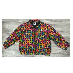MULTICOLORED VINTAGE RETRO WINDBREAKER